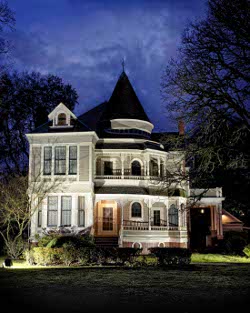 The Settlemier House with Lights On