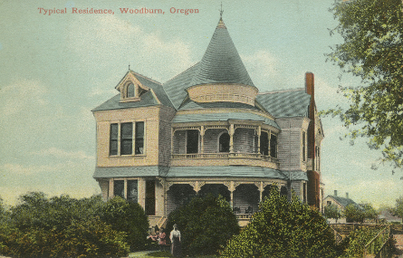 Old Postcard featuring the Settlemier House
